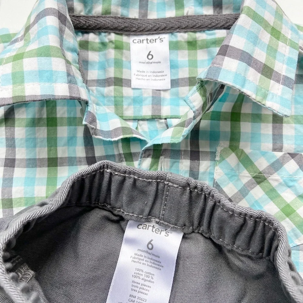 •Carter’s• button shirt/pant set